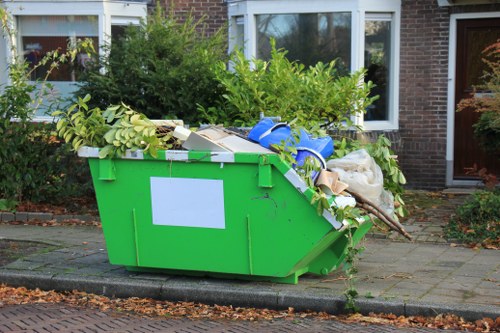 Professional waste clearance team at a construction site